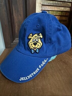 Kids Blue Baseball Cap with Bear Patch OS
